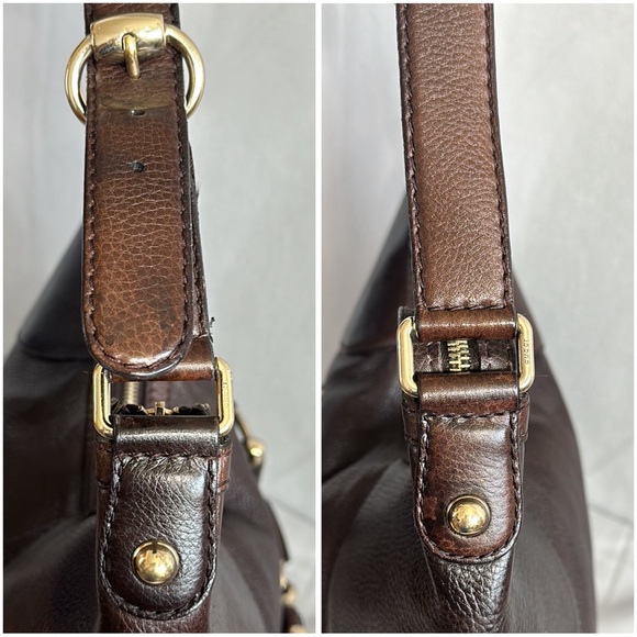 Gucci Brown Cocoa Leather Horsebit Heritage Web Hobo - Picture 7 of 12